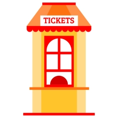 Carnival Circus Theme Party Supplies | Ticket Booth Cutout
